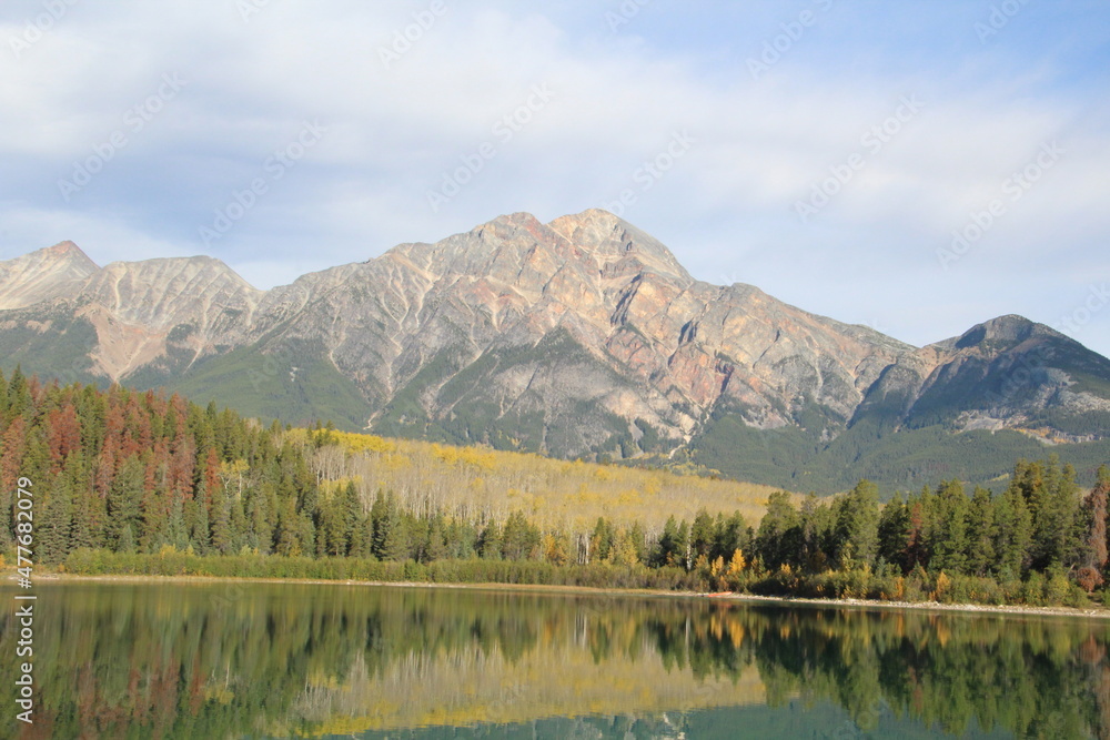 lake and mountains, Jasper National Park, Alberta