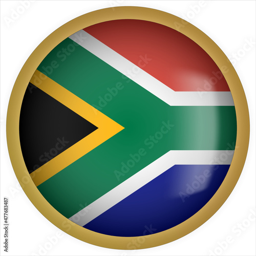 South Africa 3D rounded Flag Button Icon with Gold Frame Free Download South Africa 3D rounded Flag Button Icon with Gold Frame - GFXLoad