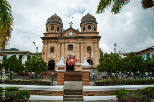 Concepción, Antioquia - Colombia - December 27, 2021. Our Lady of the Immaculate Conception Parish, located in the central park of the town photo