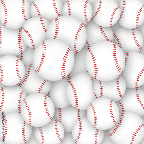Smooth style baseball ball icon on white background. Sticker pattern.