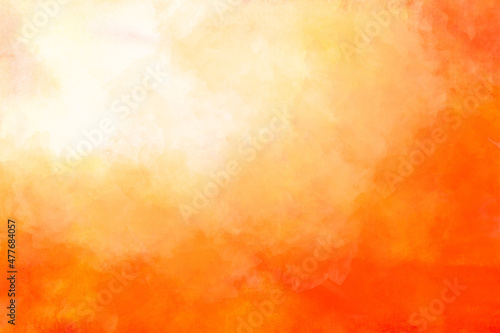 Abstract orange watercolor background. Watercolor background for invitations, cards, posters. Texture, abstract background, color splashing