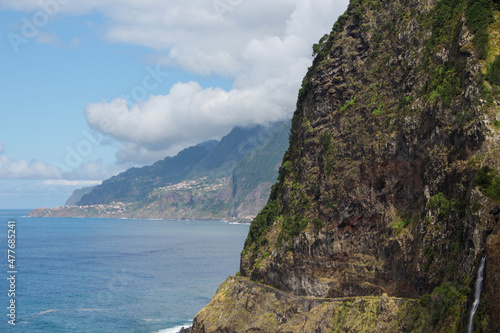 View of the sea and mountains in Funchal, Madeira
