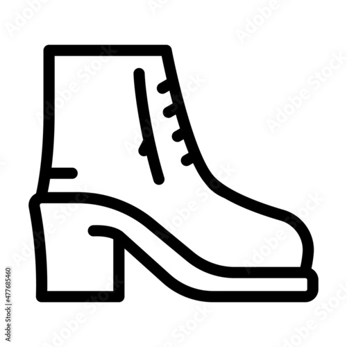 shoe woman line icon vector. shoe woman sign. isolated contour symbol black illustration