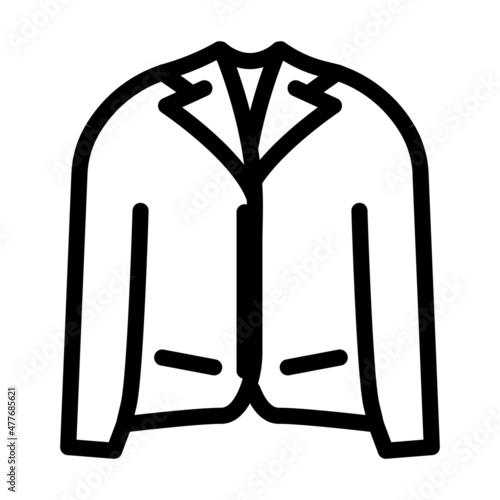 jacket clothes line icon vector. jacket clothes sign. isolated contour symbol black illustration