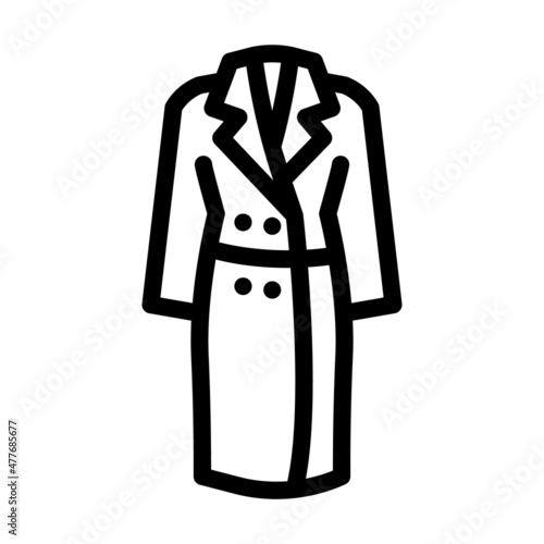 coats fashion garment line icon vector. coats fashion garment sign. isolated contour symbol black illustration