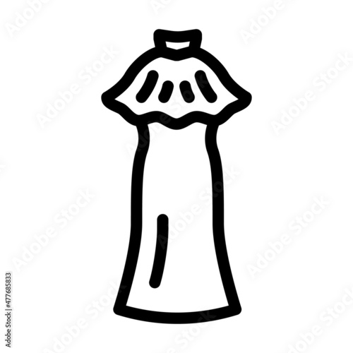 dresses evening gowns garment line icon vector. dresses evening gowns garment sign. isolated contour symbol black illustration
