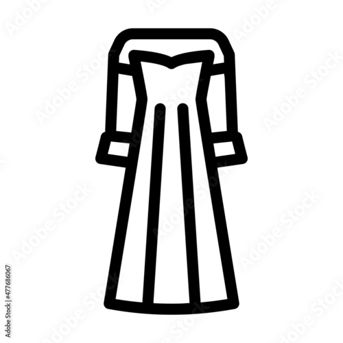 dresses evening gowns line icon vector. dresses evening gowns sign. isolated contour symbol black illustration