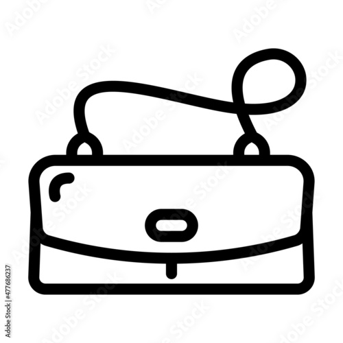 bag female accessory line icon vector. bag female accessory sign. isolated contour symbol black illustration