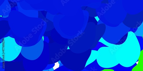 Dark multicolor vector background with random forms.