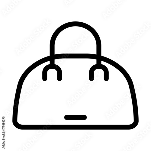 bag fashion woman accessory line icon vector. bag fashion woman accessory sign. isolated contour symbol black illustration