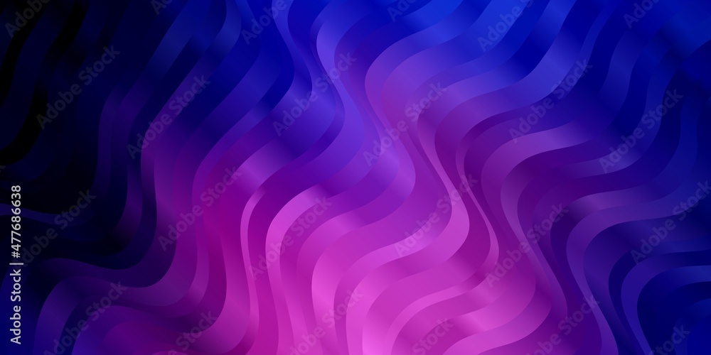 Obraz premium Light Blue, Red vector background with wry lines.