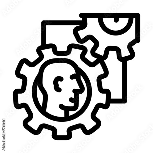 ability leader line icon vector. ability leader sign. isolated contour symbol black illustration