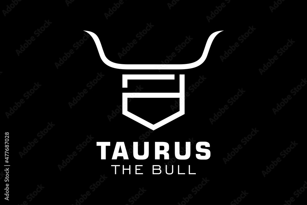 Letter D logo, Bull logo,head bull logo, monogram Logo Design Template Element