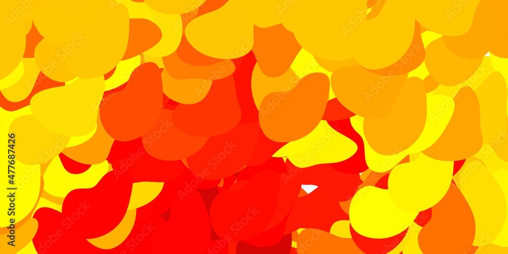 Light red, yellow vector template with abstract forms.