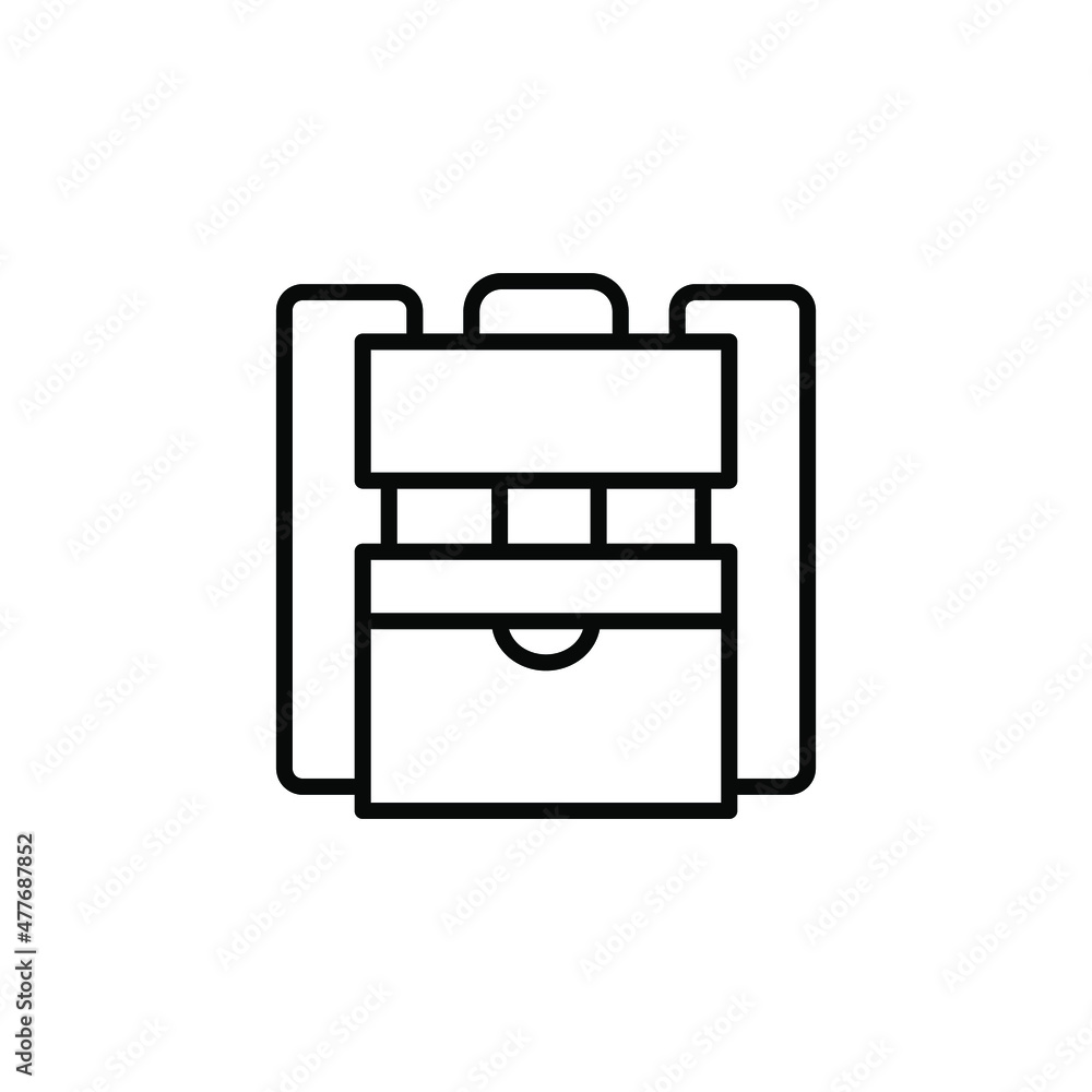 Backpack, School, Rucksack, Knapsack Line Icon, Vector, Illustration, Logo Template. Suitable For Many Purposes Backpack, School, Rucksack, Knapsack Line Icon, Vector, Illustration, Logo Template. Suitable For Many Purposes