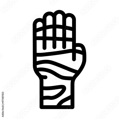 shiatsu arm and zones line icon vector. shiatsu arm and zones sign. isolated contour symbol black illustration