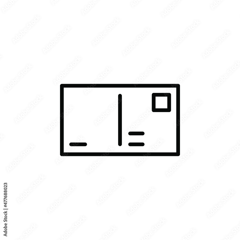 Post, Letter, Mail, Postcard Line Icon, Vector, Illustration, Logo Template. Suitable For Many Purposes Post, Letter, Mail, Postcard Line Icon, Vector, Illustration, Logo Template. Suitable For Many Purposes