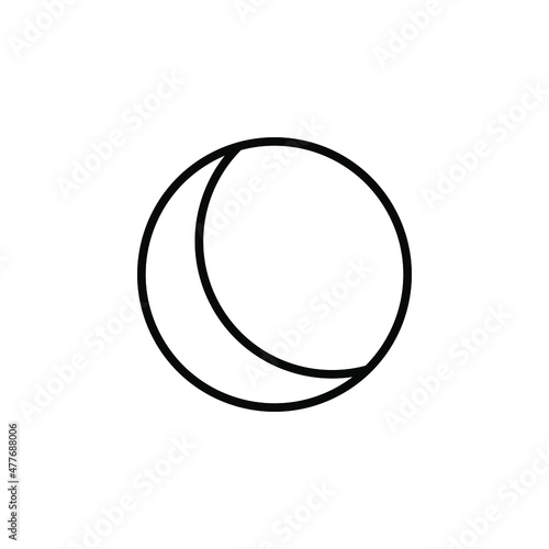 Moon, Night, Moonlight, Midnight Line Icon, Vector, Illustration, Logo Template. Suitable For Many Purposes