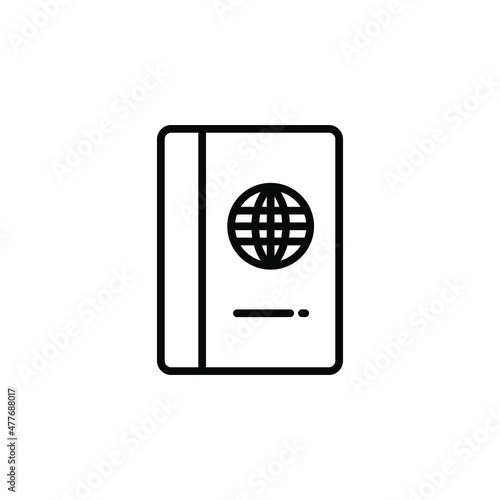 Passport  Travel  Business Line Icon  Vector  Illustration  Logo Template. Suitable For Many Purposes