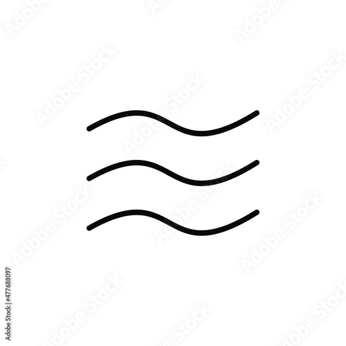 Water Line Icon, Vector, Illustration, Logo Template. Suitable For Many Purposes.