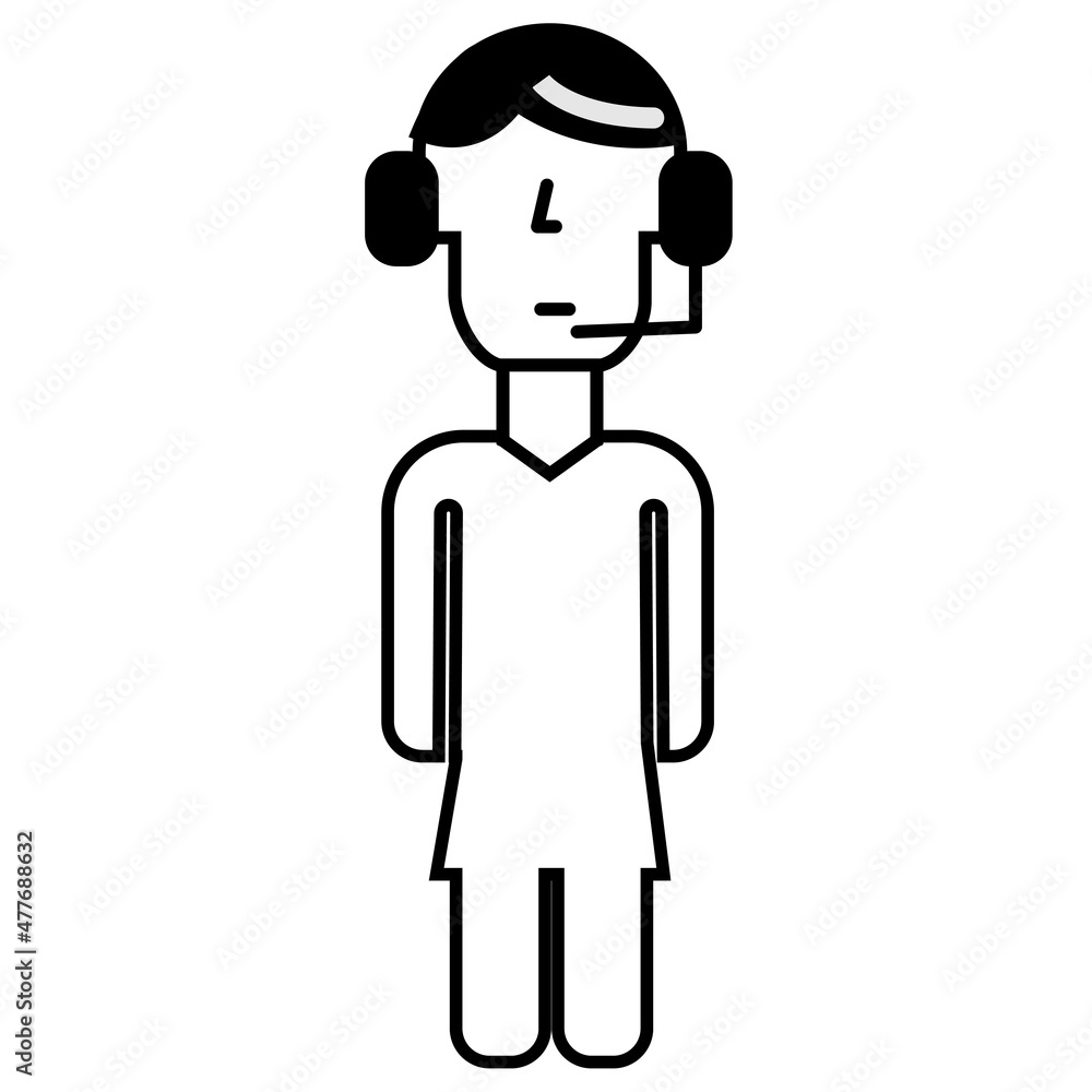 illustration design of cartoons characters with black and white concept illustration design of cartoons characters with black and white concept