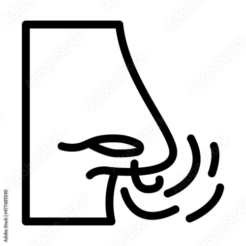breath meditation line icon vector. breath meditation sign. isolated contour symbol black illustration