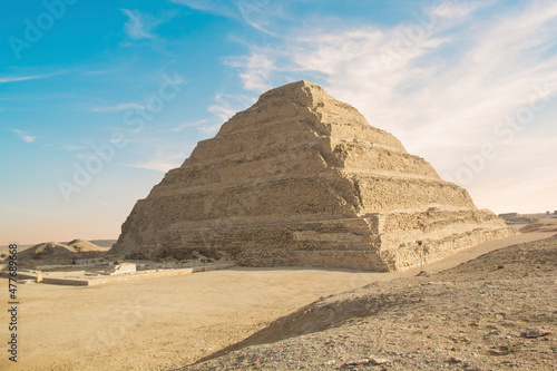 The Pyramid of Djoser  or Djeser and Zoser   or Step Pyramid in the Saqqara necropolis  Egypt