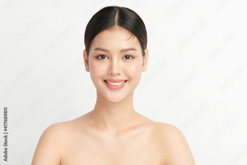 Beautiful young asian woman with clean fresh skin on white background, Face care, Facial treatment, Cosmetology, beauty and spa, Asian women portrait. Beautiful young asian woman with clean fresh skin on white background, Face care, Facial treatment, Cosmetology, beauty and spa, Asian women portrait.