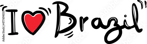 vector sign i love Brazil. For stickers and banners.