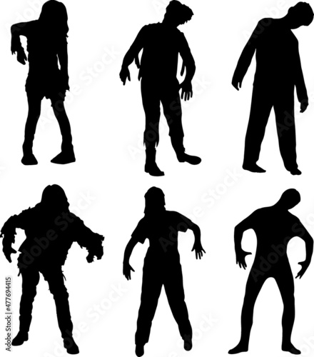 Zombies Silhouette Pack