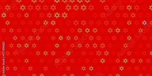 Light red, yellow vector texture with disease symbols.