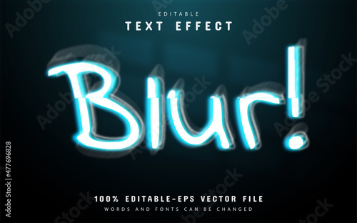 Blur text effect editable