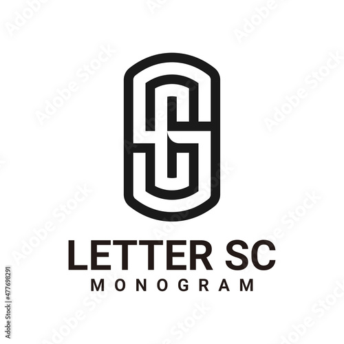 Ilustration vector graphic of Letter SC Monogram, good for logo design