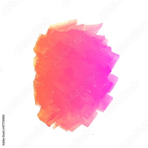 Hand draw colorful brush stroke watercolor design