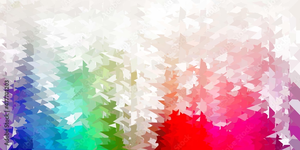 Fototapeta premium Light green, red vector triangle mosaic backdrop.