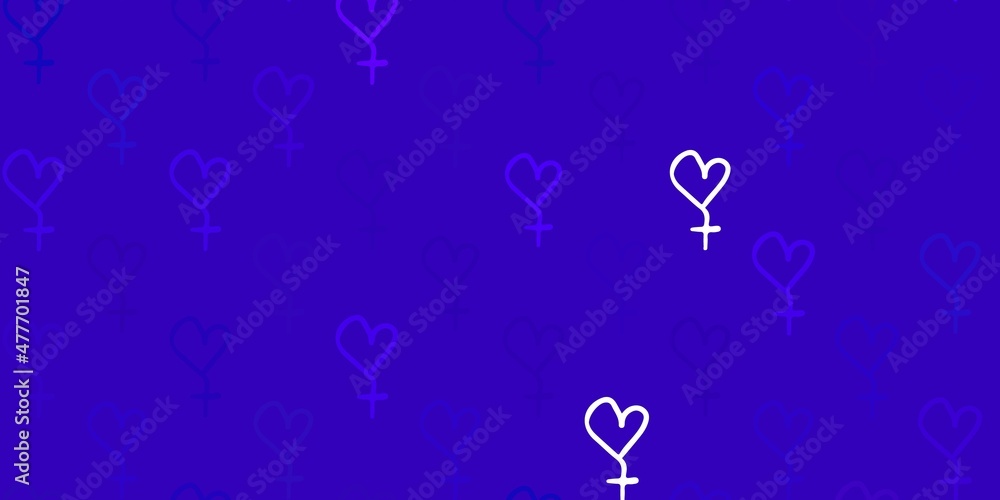 Light Purple vector backdrop with women power symbols. Light Purple vector backdrop with women power symbols.
