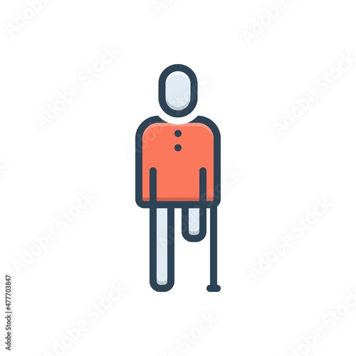 Color illustration icon for disabilities