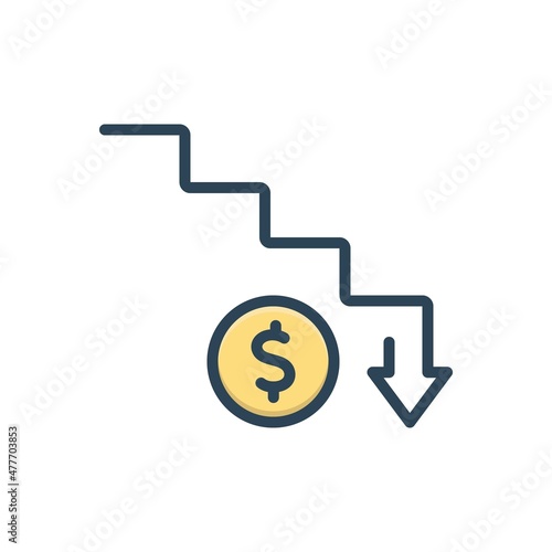 Color illustration icon for lowest