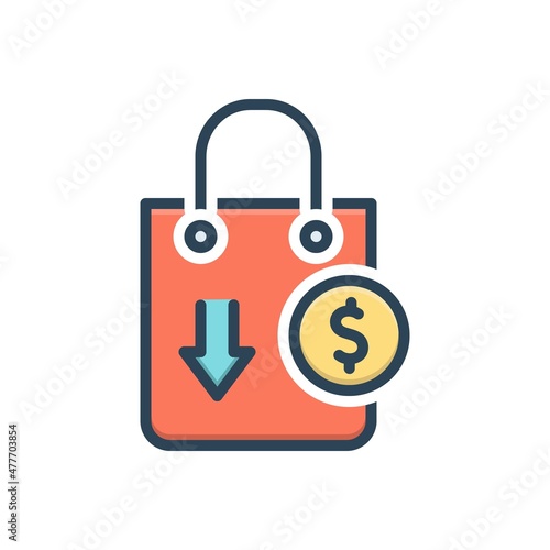 Color illustration icon for lowest