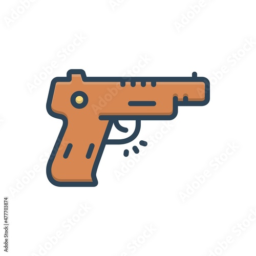 Color illustration icon for trigger