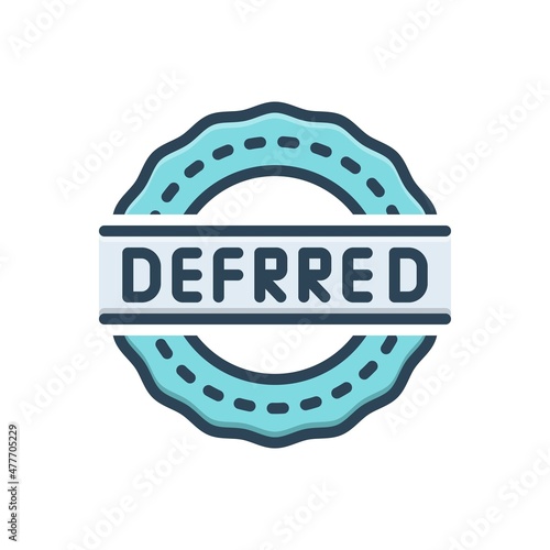 Color illustration icon for deferred