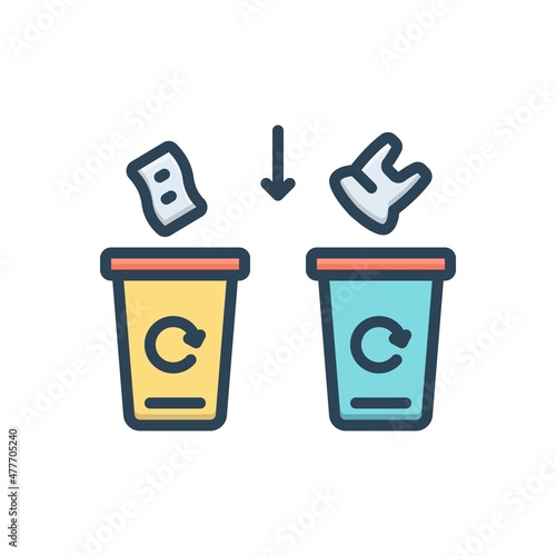 Color illustration icon for sorts