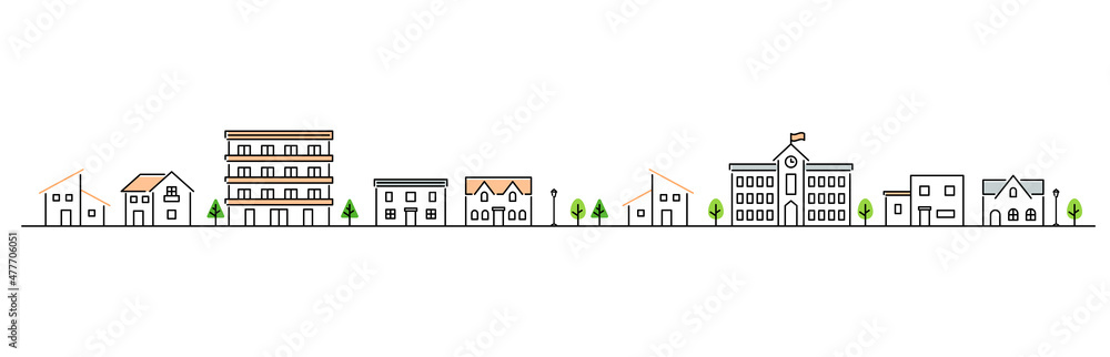街並みの風景 背景素材 Stock Vector Adobe Stock 街並みの風景 背景素材 Stock Vector Adobe Stock