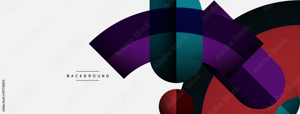 Geometric abstract background. Round shapes, circles, lines composition for wallpaper banner background or landing page Geometric abstract background. Round shapes, circles, lines composition for wallpaper banner background or landing page