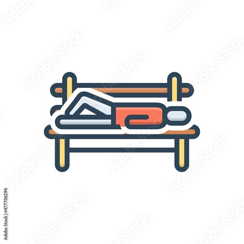 Color illustration icon for homeless