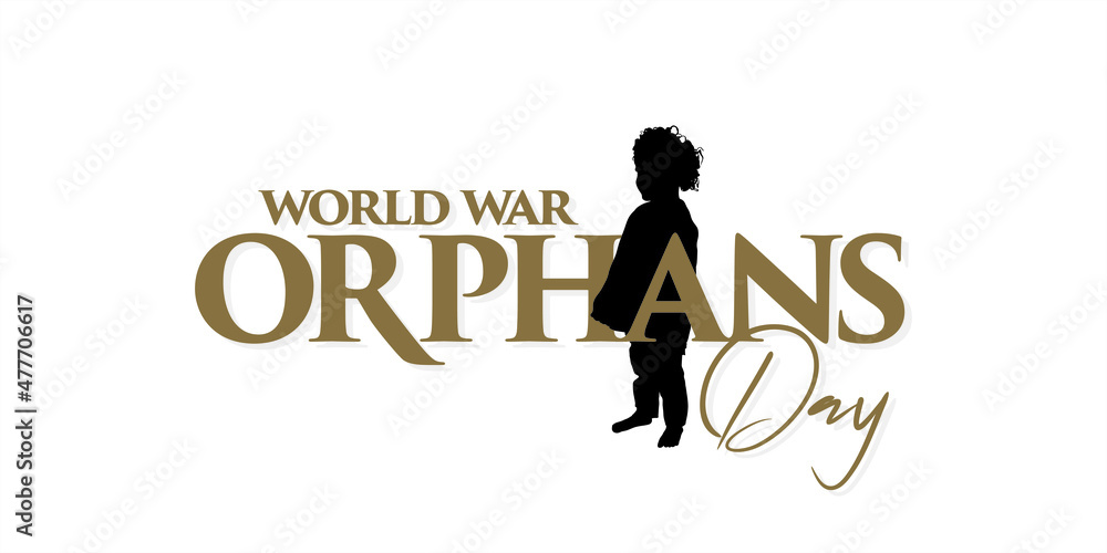 Creative Banner Design for World War Orphans Day. Welfare Campaign for World War Orphans Day. Editable Illustration of Orphan. Creative Banner Design for World War Orphans Day. Welfare Campaign for World War Orphans Day. Editable Illustration of Orphan.