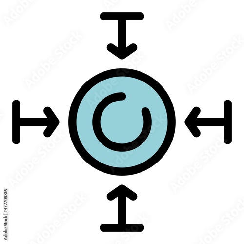 Self actualization icon. Outline self actualization vector icon color flat isolated