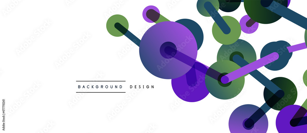Abstract background. Round dots connected by lines. Trendy techno business template for wallpaper, banner, background or landing Abstract background. Round dots connected by lines. Trendy techno business template for wallpaper, banner, background or landing
