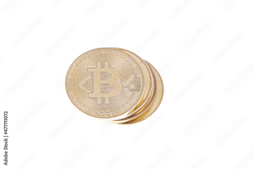 golden Bitcoin isolated on white background Cryptocurrency gold physical coin crypto currency bitcoins golden Bitcoin isolated on white background Cryptocurrency gold physical coin crypto currency bitcoins