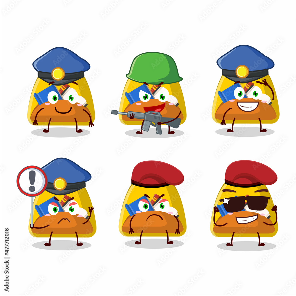 A dedicated Police officer of school bag mascot design style A dedicated Police officer of school bag mascot design style